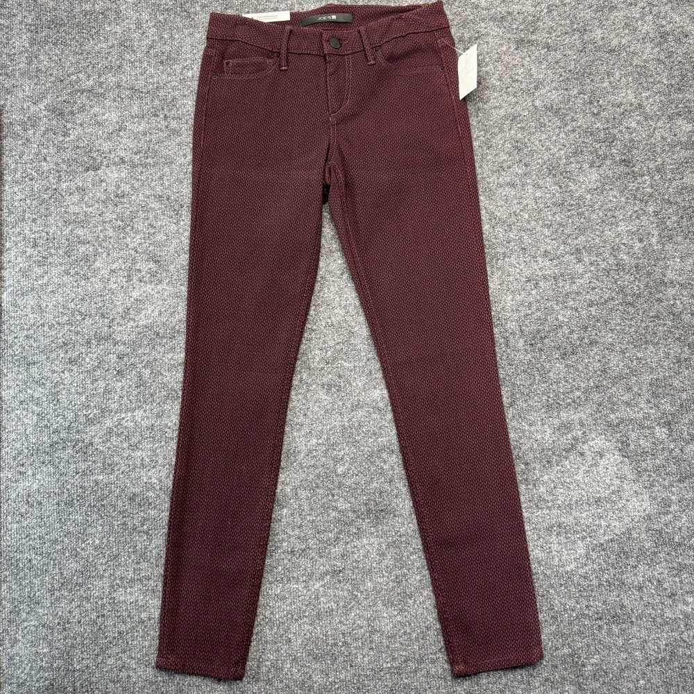 NWT Joes Jeans The Vixen Ankle Sassy Skinny Mustang Burgundy Womens Size 24